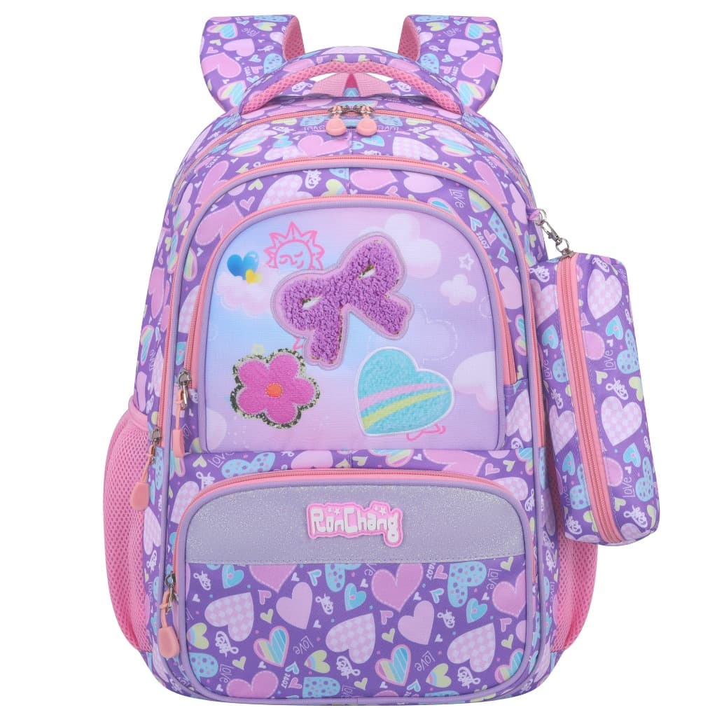 Mochila Escolar Infantil Cute | Estampa Fofa + Estojo | Leve, Resistente e Ideal para Escola