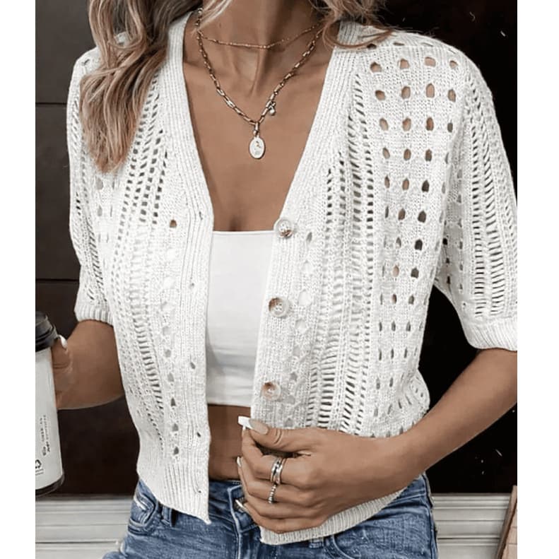 Blusa Colete Casaquinho Tricot Outono Inverno Feminino Chic Terceira Peça Elegante