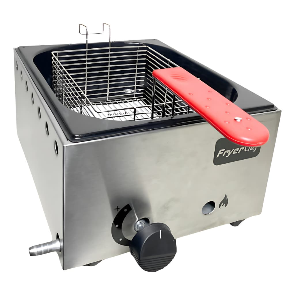 Fritadeira A Gás Industrial Profissional Inox - 5 Litros Inox