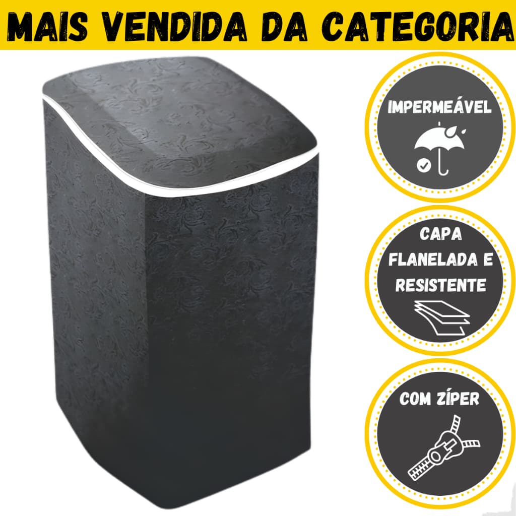 Capa Tanquinho Flanelado Colormaq Suggar Impermeável Tamanho Único 6 8 10 12 13 14 16 18 20kg