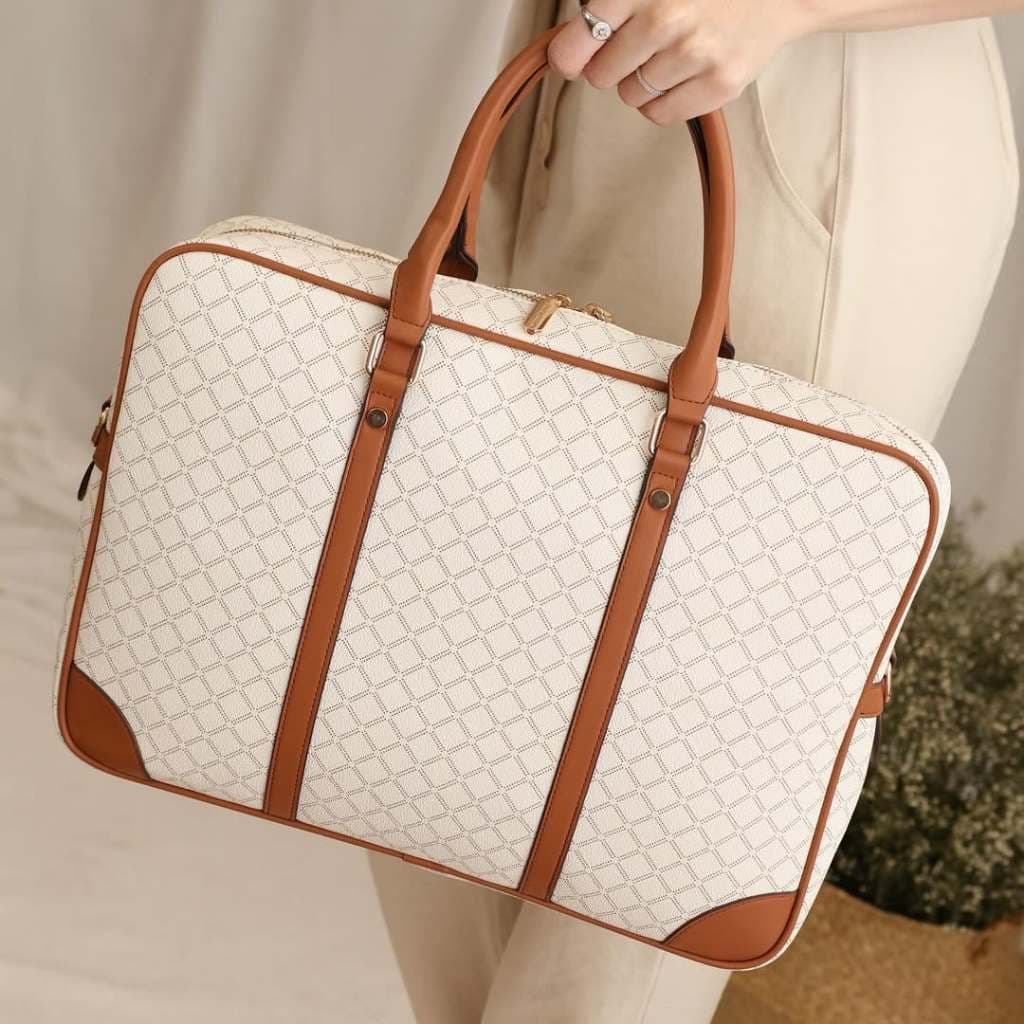 Bolsa Pasta Executiva Para Notebook Feminina Em Couro Sintético Bella Paulla