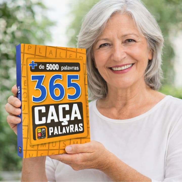 365 Caça Palavras Letras Grandes Livro Para Idosos Presente Pais e Avós Estimula a Mente