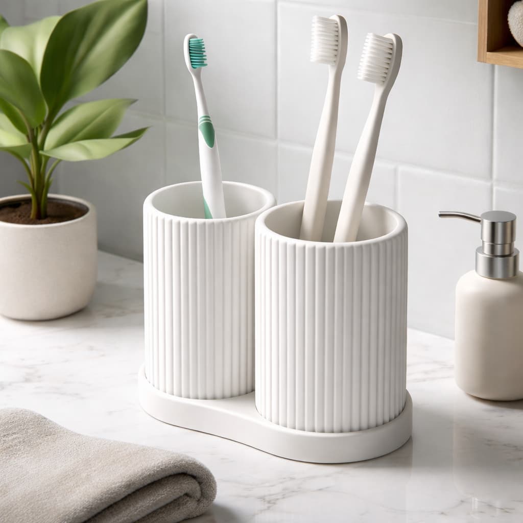 Porta Escovas | Suporte Para Escovas | Decoração Banheiro Minimalista