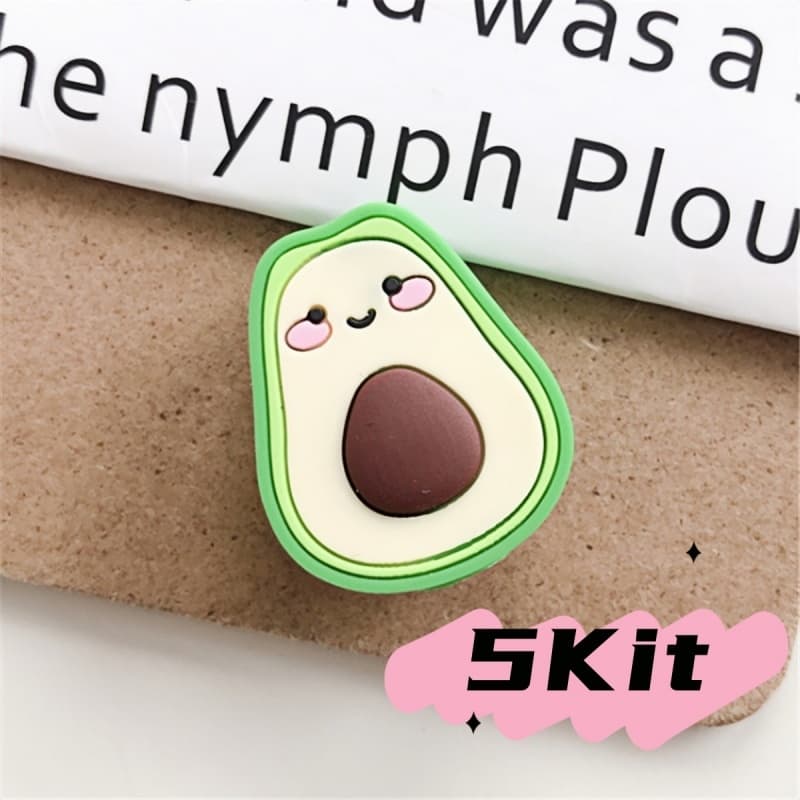 Kit 5 Protetor de Cabo e Fonte Carregador Desenho Animado Para iphone ipad