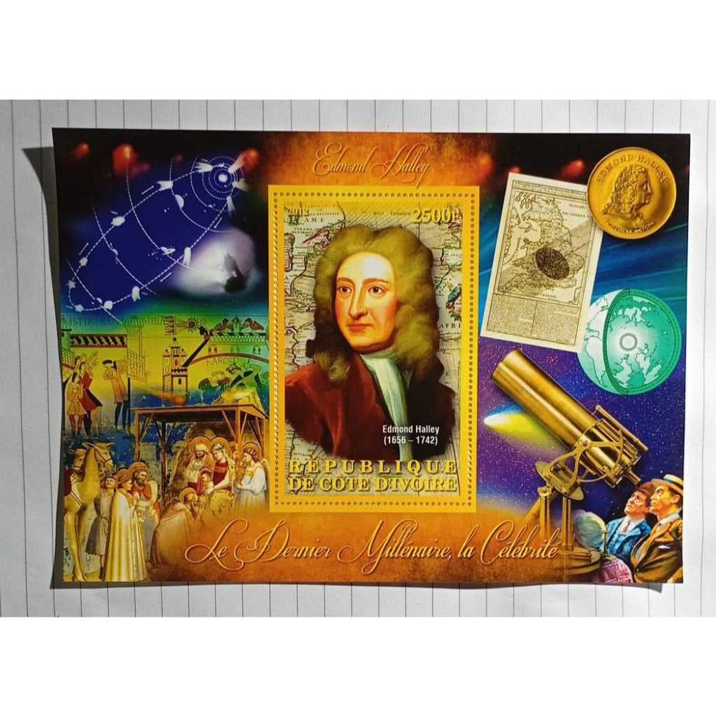 Bloco Comemorativo da Costa do Marfim – Edmond Halley (2012)