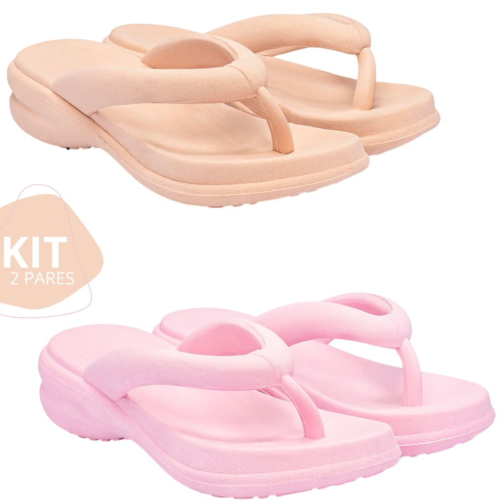 Kit Tamanco Nuvem Feminino Leve Passeio