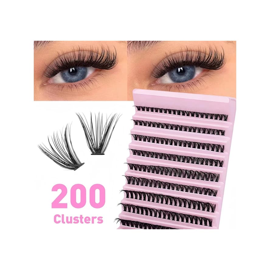 200 Cílios Tufos Sem Nó 30D- 40D Extensão de Cilios 8--16MM