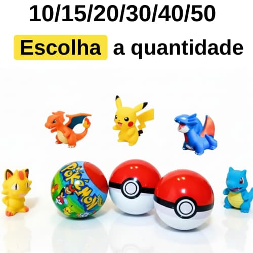 Kit 10/20/30/40/50 Pokebola  POKEMON Encapsulado Dedoche Pokebola Envelopadas 5,5cm Pokémon Lembrancinha Aniversarios