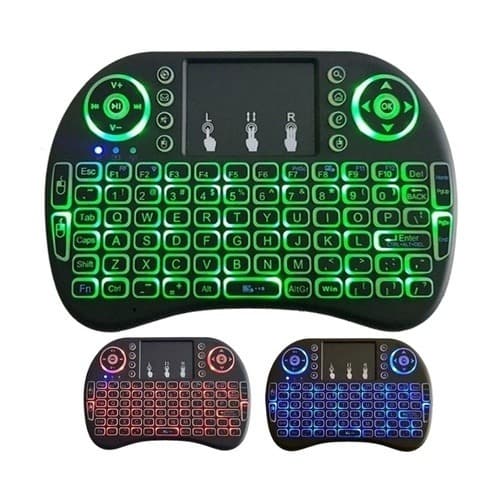 Mini Teclado Sem Fio RGB LED para Smart TV, Xbox, PC e Notebook – Controle Wireless