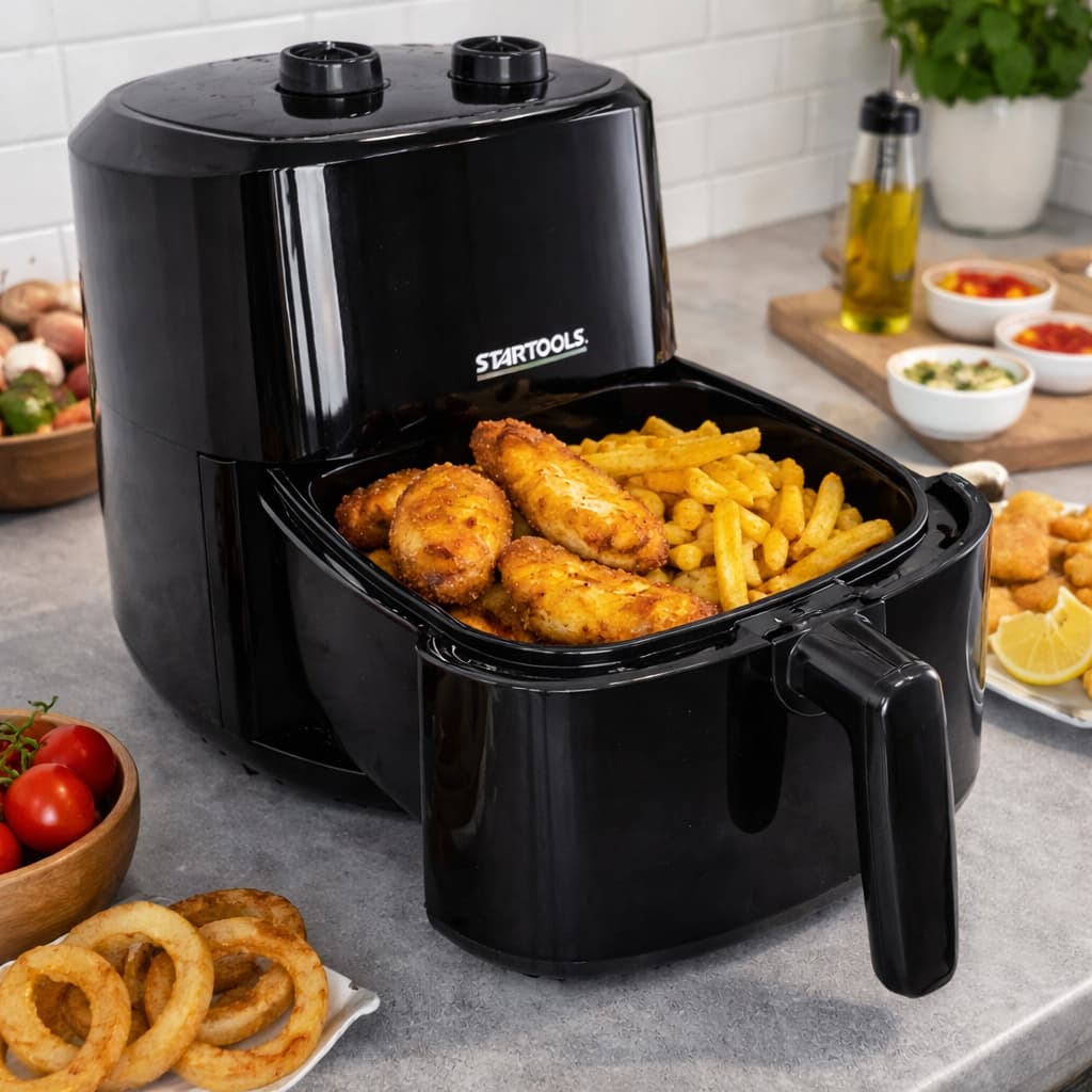 Fritadeira Airflryer 3,4 Litros Startools Potência De 1200W 127V Ou 220V Elétrica preta