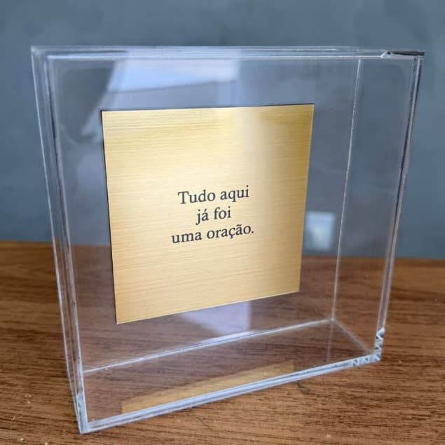 Quadro acrilíco oração frase personalizada