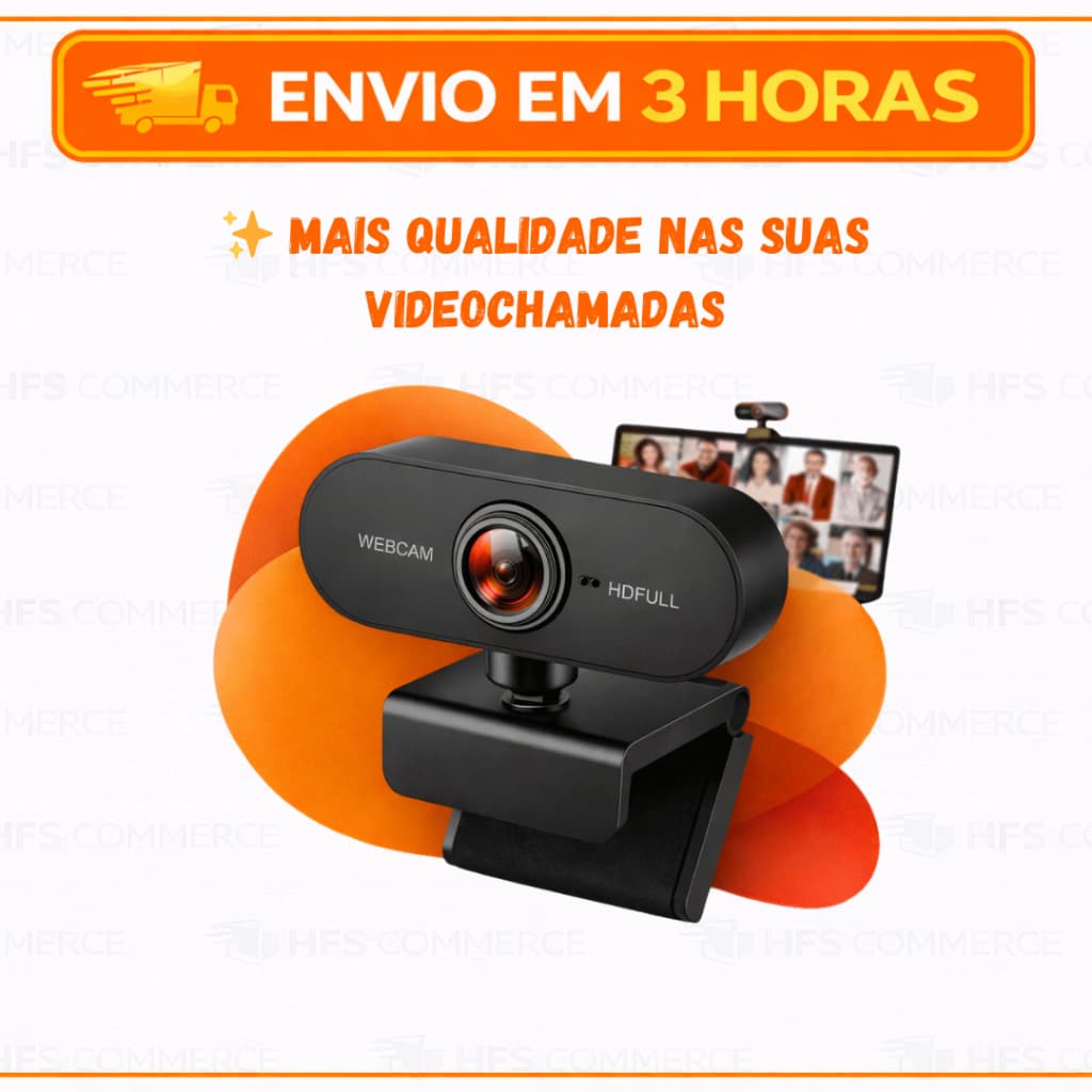 Webcam Full Hd 1080p Microfone Pc Notebook Home Office Nova Pronta Entrega