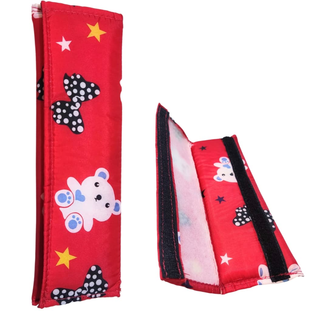 Protetor de Cinto de Segurança Infantil 23x7cm Bordado Ursinho