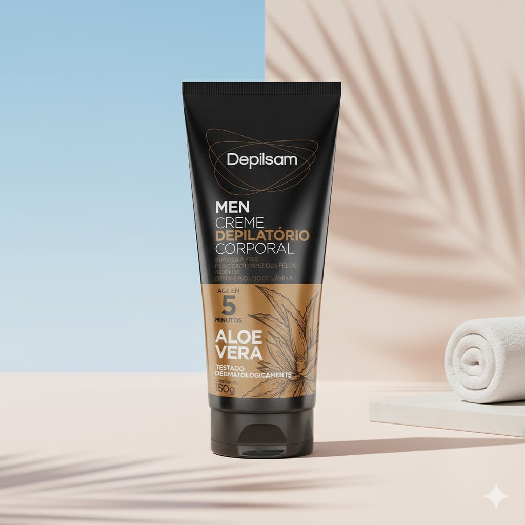 Depilsam Men Creme Depilatório Sport 150g – Depilação Sem Dor