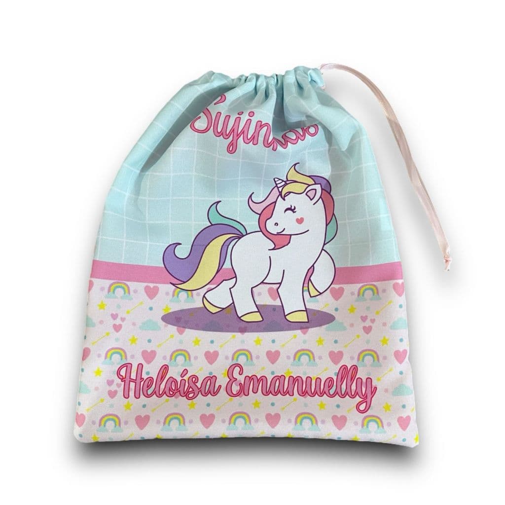 01 Saquinho Sacolinha em tecido de Oxford - para Roupa suja - limpa ou fraldas - 01 UNIDADE*