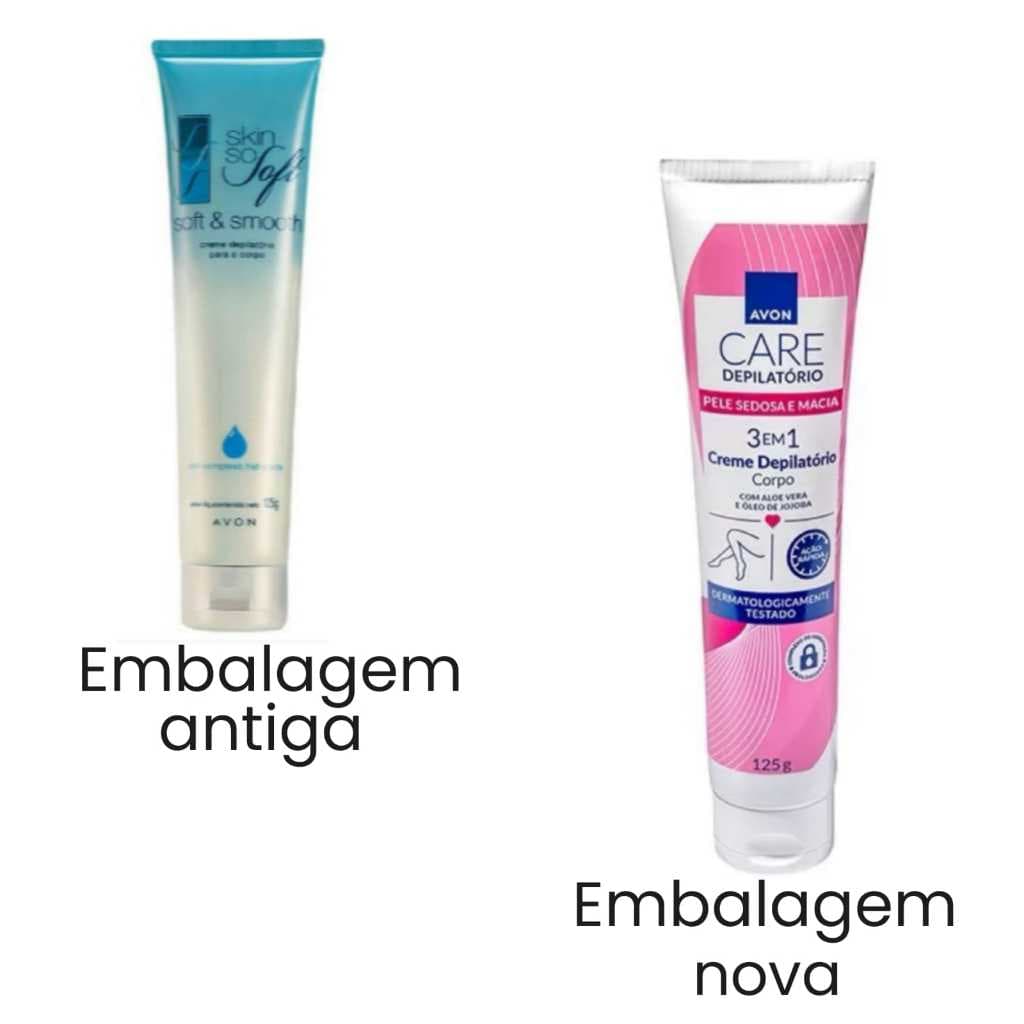 Creme Depilatório Para o Corpo Avon Care 3 em 1 - 125 Gramas - Nova Embalagem
