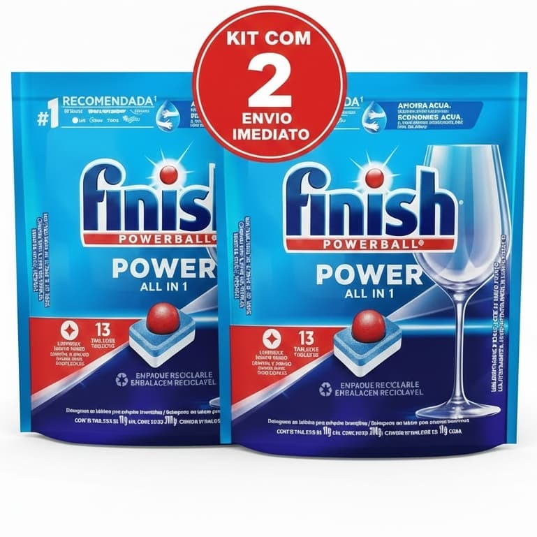 Kit com 2 Finish Lava Louças em Tablete 13 unidades cada
