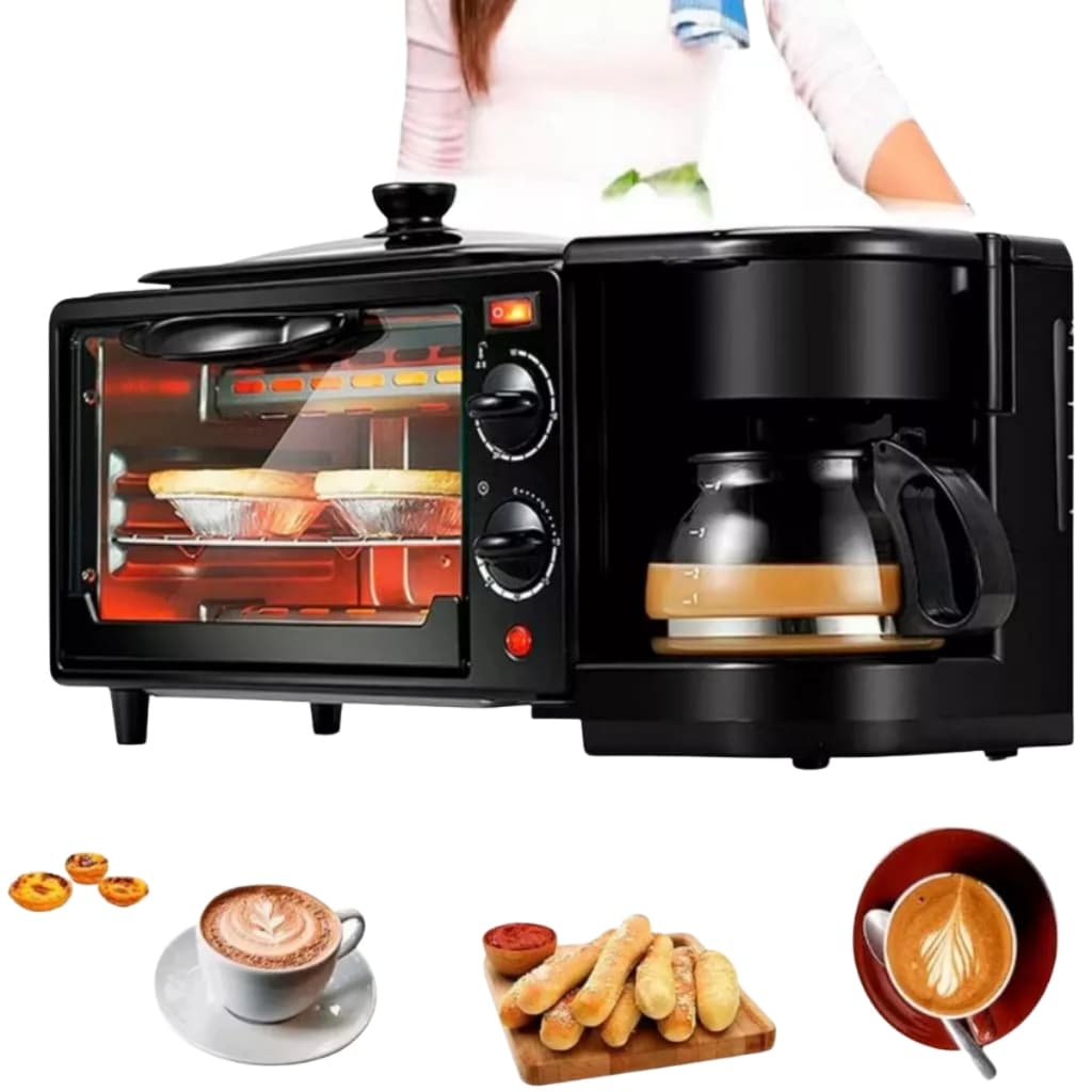 Forno + Cafeteira + Grill 3 em 1 Café da Manhã Premium 2800W