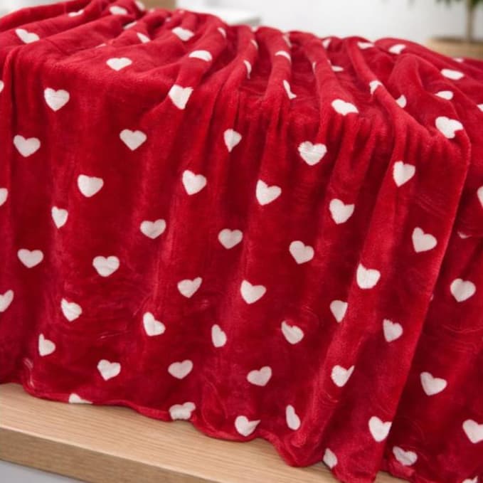 Cobertor Microfibra Poá Manta Casal Queen Antialérgico Estampa Cereja Coração Quentinho