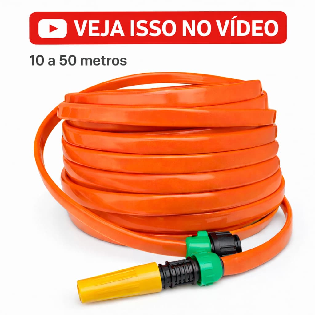 Mangueira  Jardim Chata 10 a 50 Metros Flexivel Anti-Torção e Anti-Dobras.