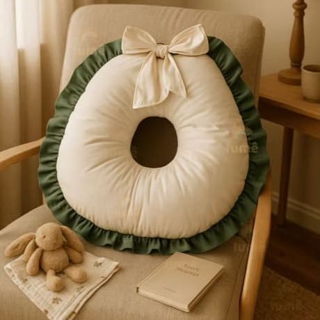 Almofada de amamentação amamentar travesseiro para gravida exclusivo laço e zíper com refil Grande