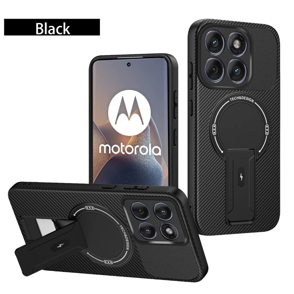 Capa Magnética Magsafe com Suporte Para Motorola Moto Edge 60/ 60 Fusion/60 pro/G35/G75/G56/G86