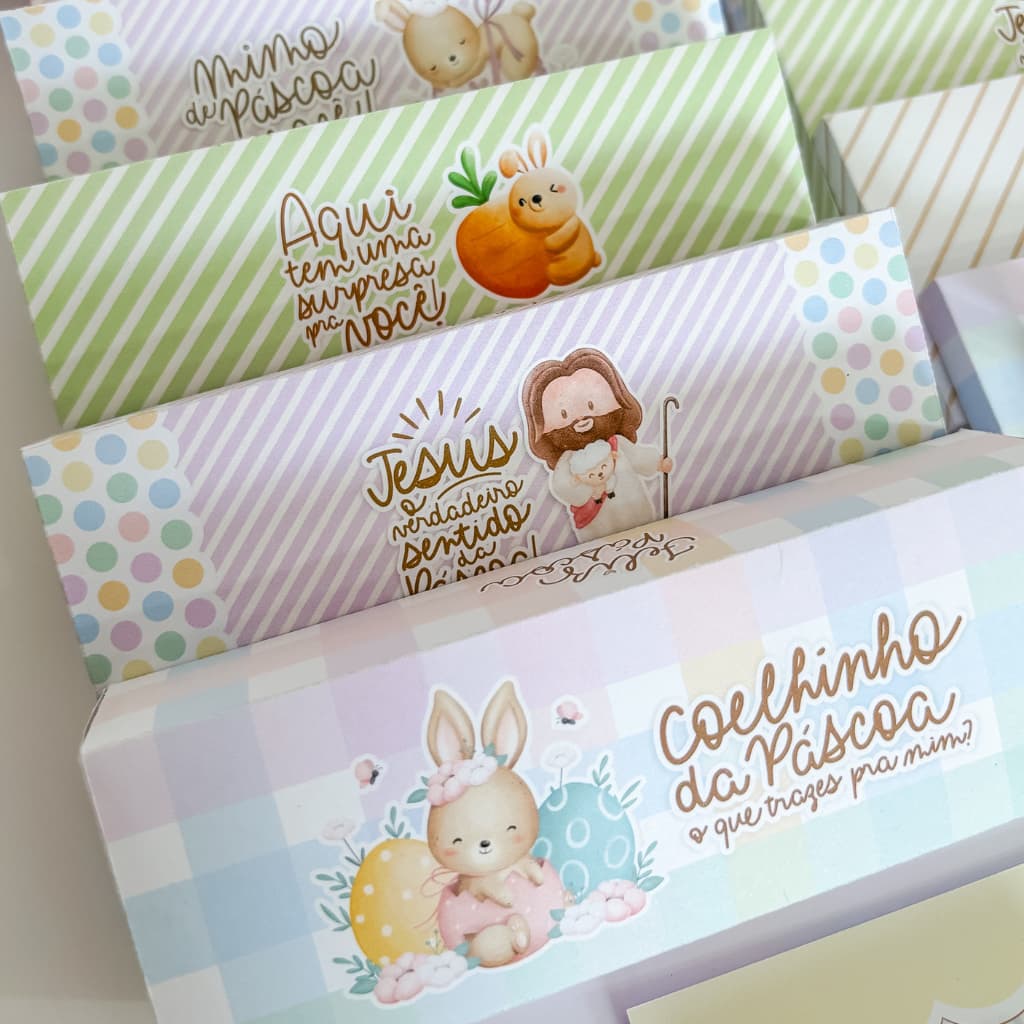 CAIXA PARA BIS PÁSCOA - CAIXINHA PARA BIS ARTESANAL - EMBALAGEM PARA BIS PÁSCOA