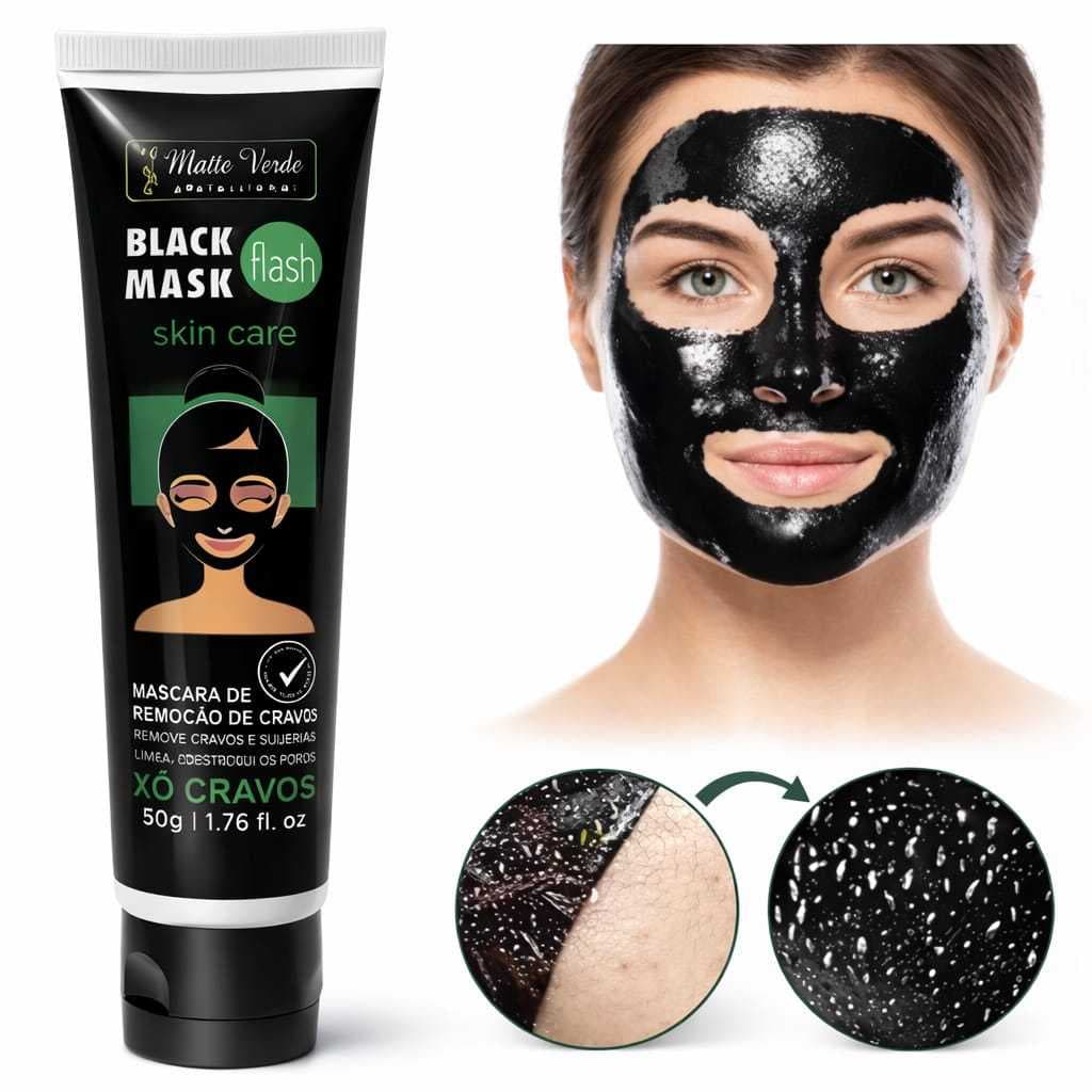 Mascara Bisnaga Black Mask Flash Matta Verde Xô Cravos