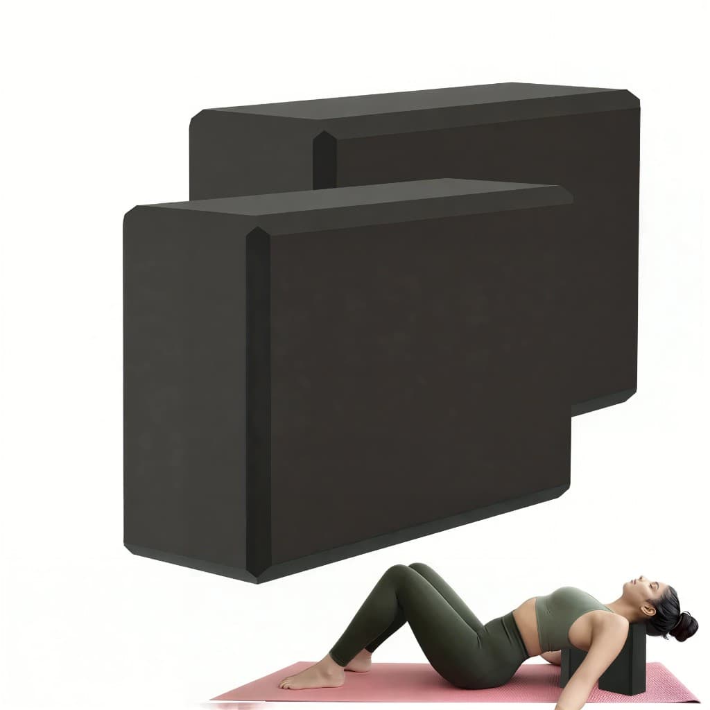 Kit 3 Bloco de Yoga Tijolinho Ioga Pilates Fisioterapia Alongamento 20x11x7cm EVA Meditação Flexibilidade Reabilitação