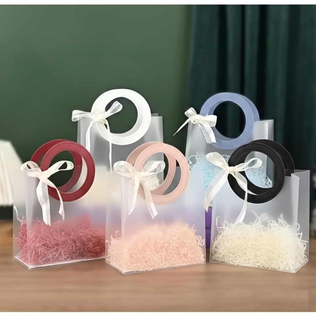 kit 5 a 20 Bolsa Sacola Transparente Fosca 21x22 cm Praia Lembrancinha de Aniversario Presente