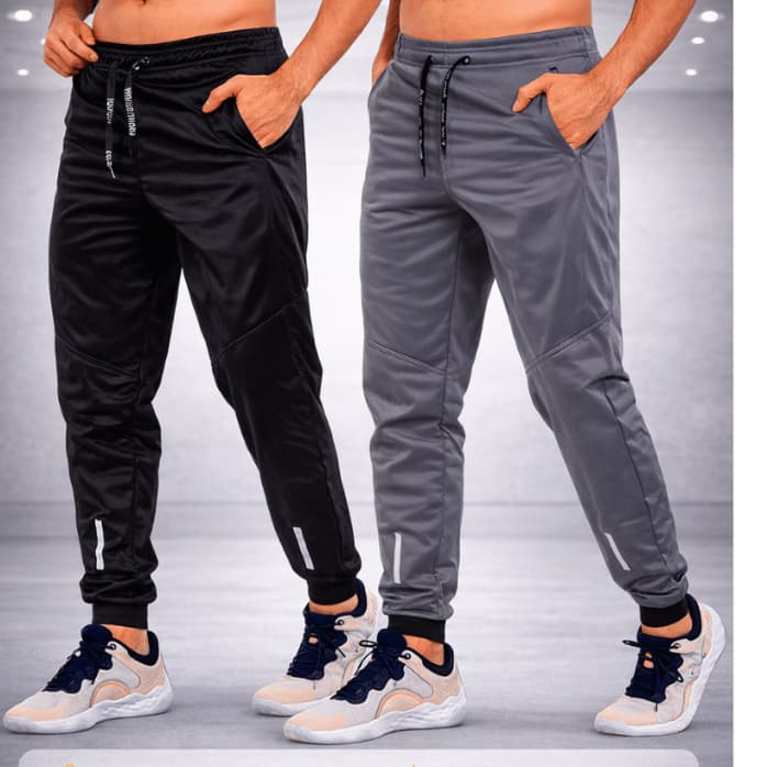 Kit 2 Calças Masculina Jogger Calça Lisa Sport Chimpa Cross Fit Academia Escola Uso Diario 2026!