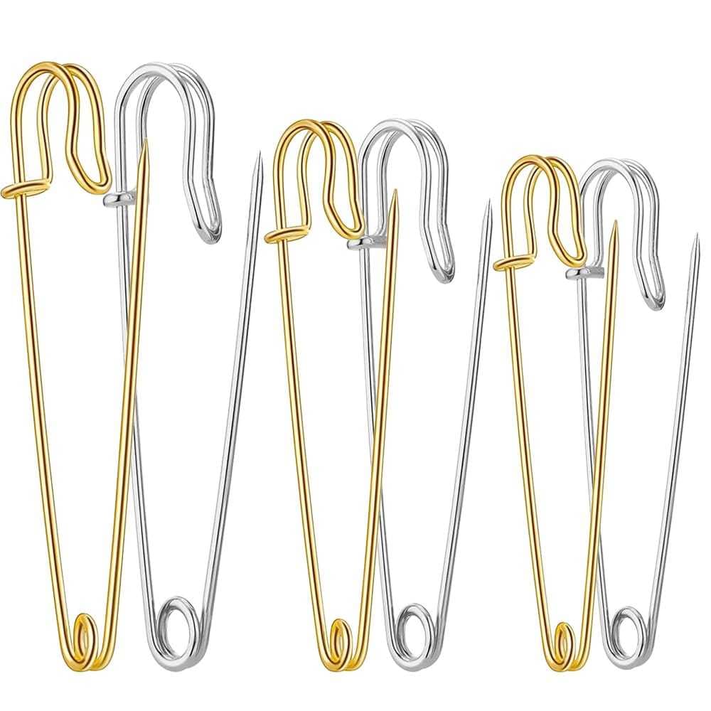 Alfinete de Segurança Reforçado Metal Prata ou Dourado Joaninha