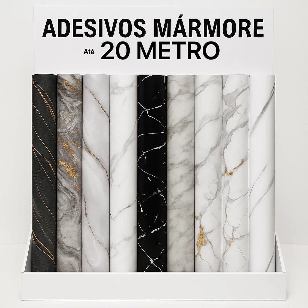 20 Metros Adesivo Papel de Parede Autocolante 5m x 45cm Madeira Mármore Geométrico 2,25m² Y1
