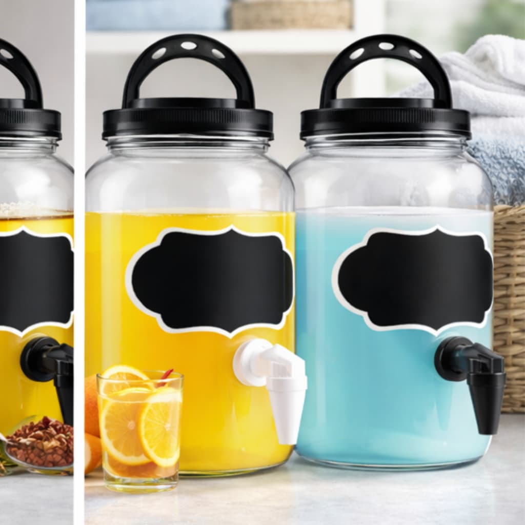 Kit 2 Suqueiras de Plástico para Água Chás Refrescos Drinks Moderna Escritório Casa Eventos