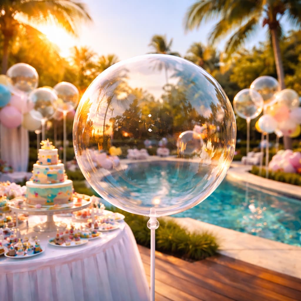 Kit 50 Balão Bubble Bobo Ballon  10/20/50 18 Polegadas 45cm Cristal Festas Aniversários