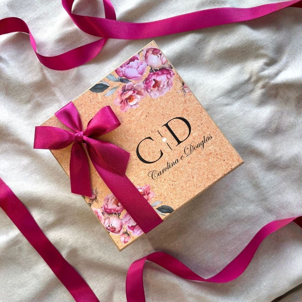 Caixa Convite para Padrinhos de Casamento MDF