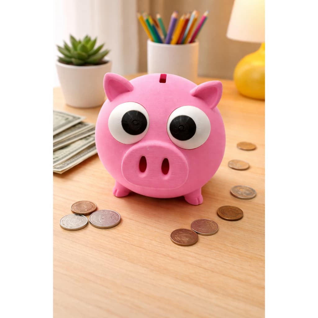 Cofrinho Porquinho Educativo Decorativo incentive a Economia das Crianças