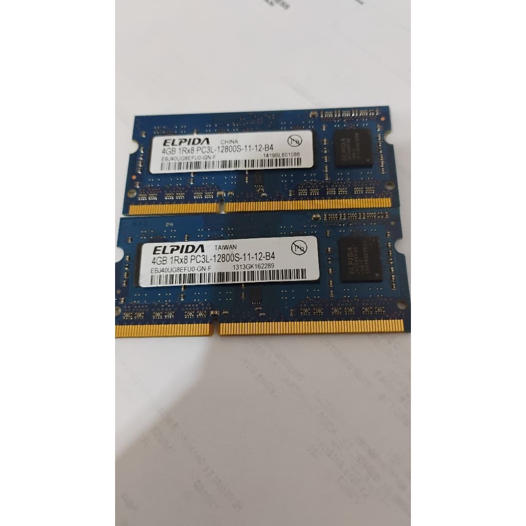 Memória Notebook Elpida 2x4GB Ddr3L 1333mhz (DUAL CHANNEL)