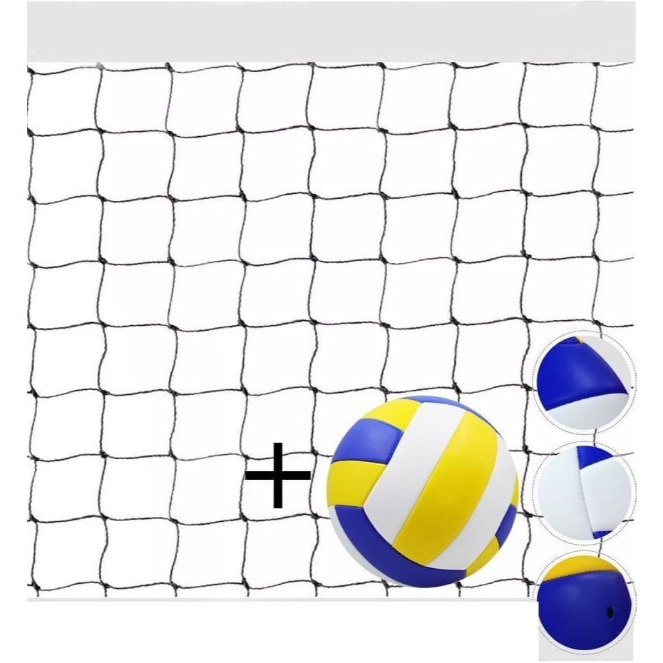 Rede de Biribol 4 Metros + Bola de Vôlei Vai inflada Kit Rede Volêi de Piscina + Bola de Volei