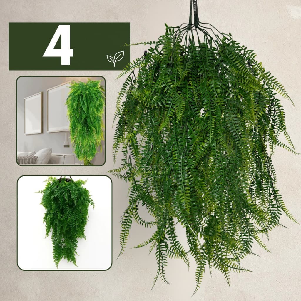 Planta Artificial Caída Samambaia de Plástico