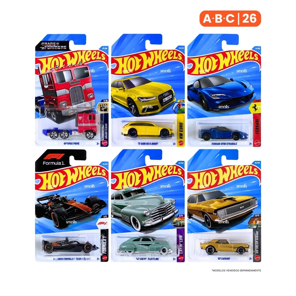 Hot Wheels - Carrinho Miniatura À Escolha - Lote A, B, C - Original
