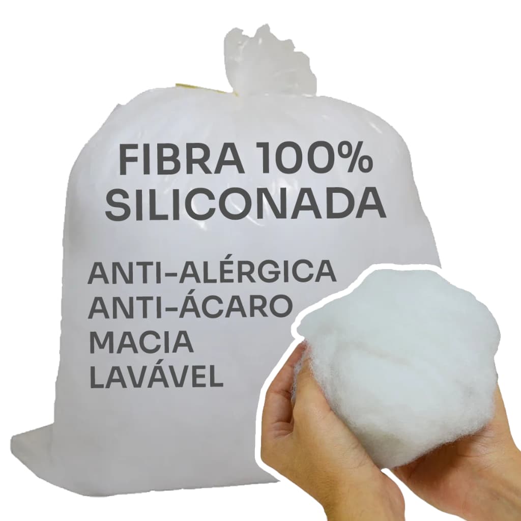 Fibra Para Enchimento Siliconada Antialergica Travesseiro Pelucia Artesanato 1kg 2kg