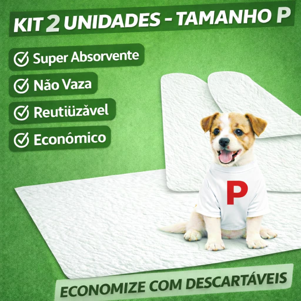 Tapete Higiênico Lavável Kit C/2un Para Pet Cachorro 45x45 Anjolar Econômico Para Pets
