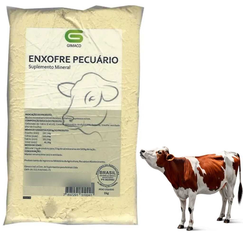 enxofre pecuario suplemento mineral 1 kg
