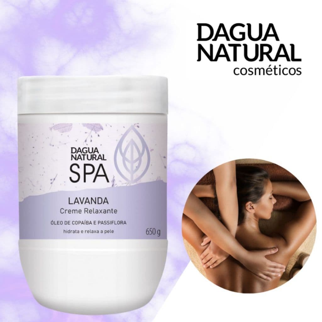 Creme Massagem Relaxante SPA Lavanda 650G  D’água Natural