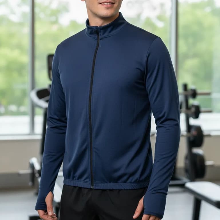 Casaco Jaqueta Proteção Térmica com Zíper Uv50+ Masculina Solar Corta Vento Fit Academia Liso Pesca