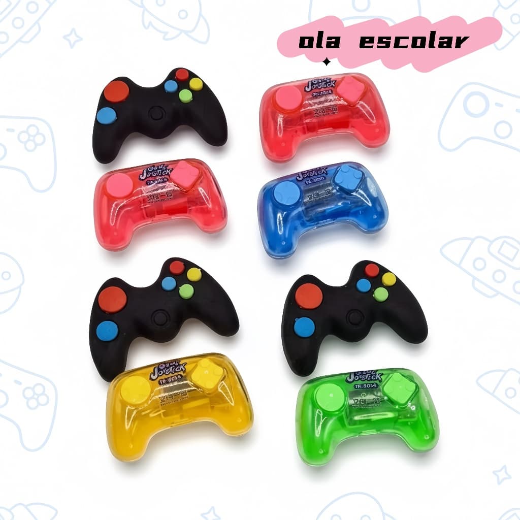 Kit Apontador + Borracha Controle de Video-Game (HE40706) - Ideal para Crianças