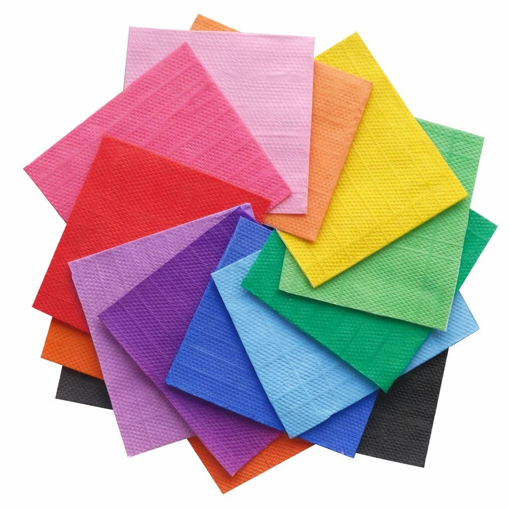 Guardanapos De Papel Coloridos 100~200 Unidades