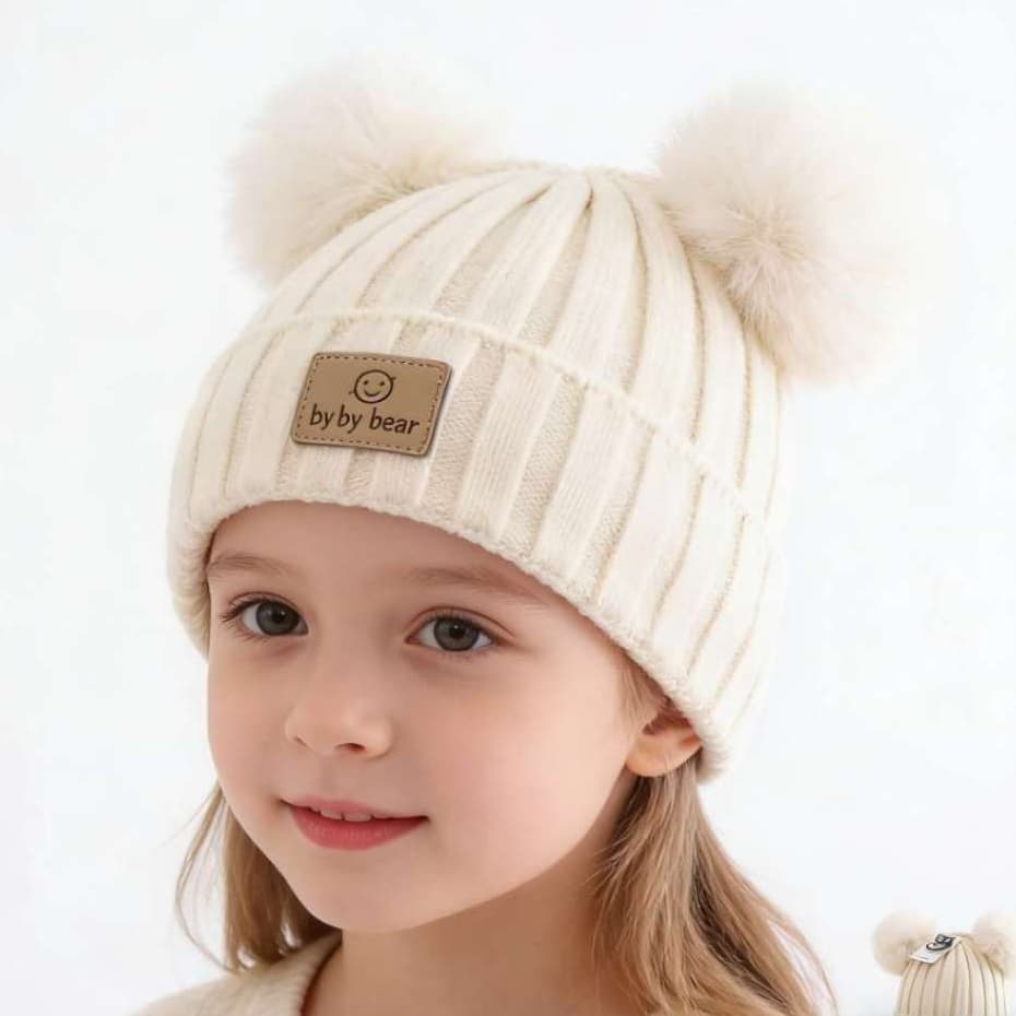 Touca Infantil com Pompom Inverno Criança Menino Menina Quentinha Forrada Macia