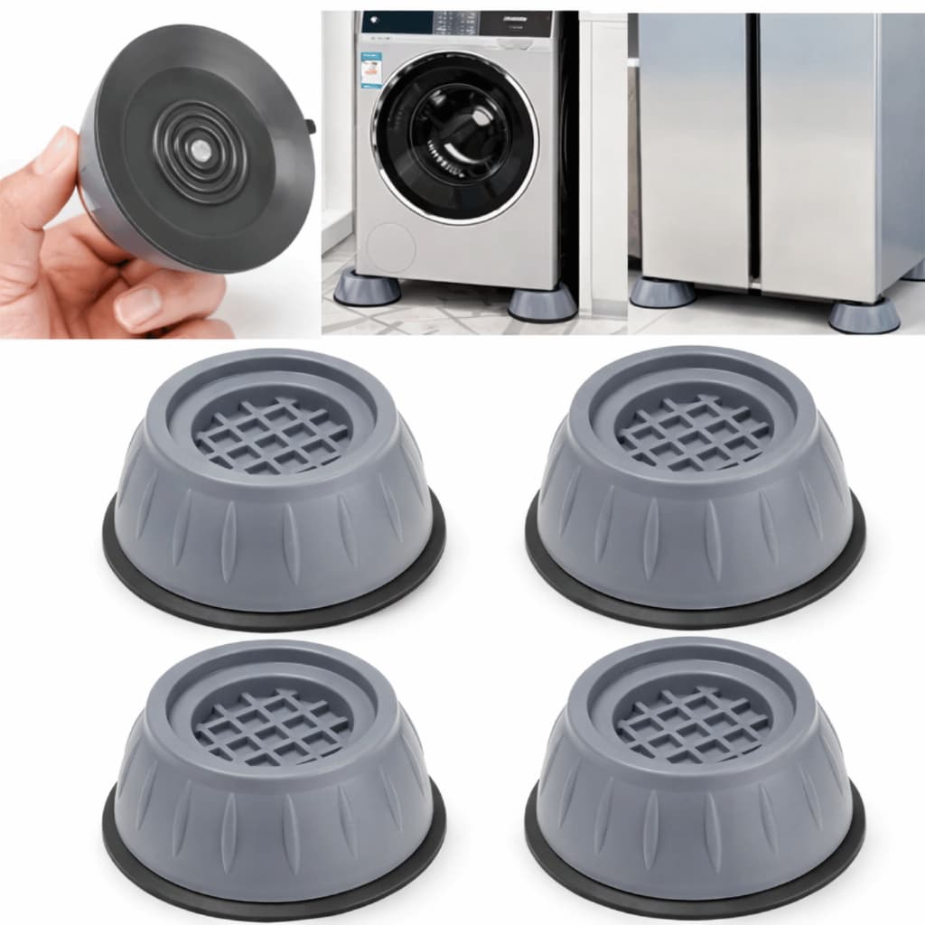 Pé Base 4  unidades Niveladora Antivibração para Máquina de Lavar, Fogão, Geladeira e Móveis